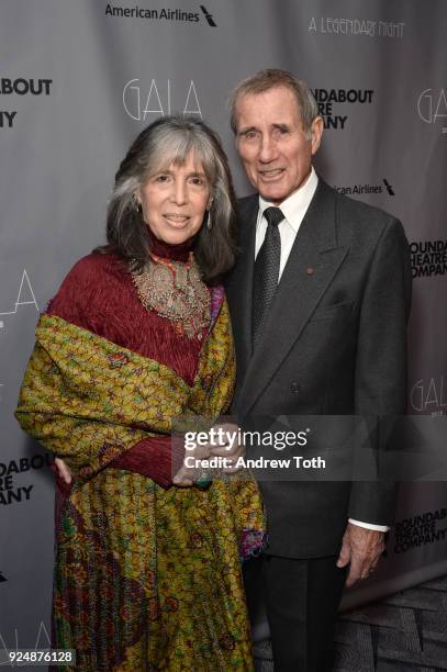 Julia Schafler and Jim Dale attend the Roundabout Theatre Company's 2018 Gala at The Ziegfeld Ballroom on February 26, 2018 in New York City.