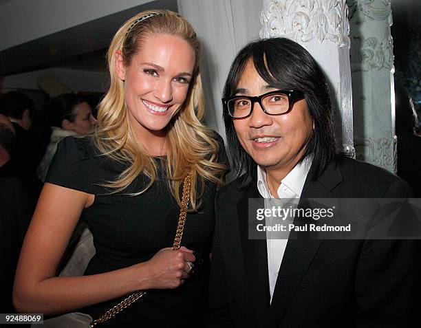 Television personality Ashlan Gorse and GenLux Magazine's Creative Director Stephen Kamifuji attends Genlux Magazine And Ford Models Cocktail Party...