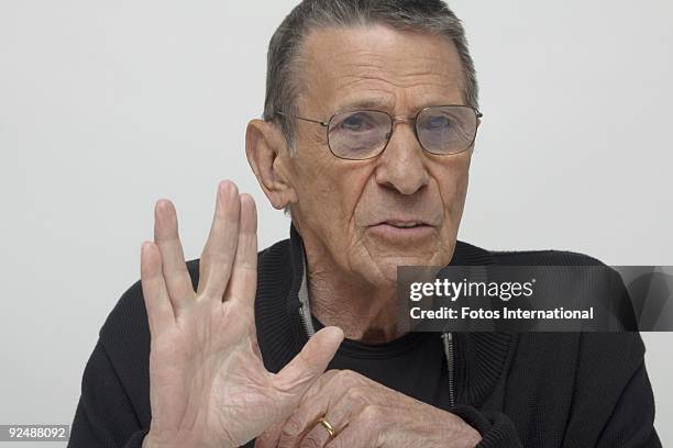 Leonard Nimoy at the Four Seasons Hotel in Beverly Hills, California on April 26, 2009. Reproduction by American tabloids is absolutely forbidden.