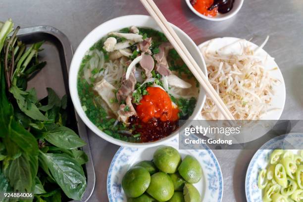 Bowl of Vietnamese noodle soup known as Pho. Ho Chi Minh City. Vietnam.