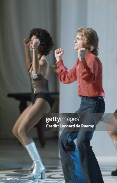 French singer Claude François dancing