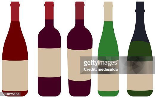 4,913 Wine Bottle High Res Illustrations - Getty Images