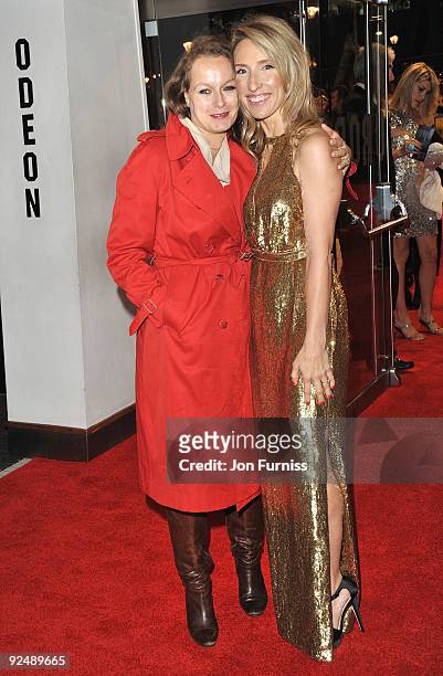 Director Sam Taylor-Wood and Samantha Morton attend the Closing Gala premiere of Nowhere Boy during the The Times BFI London Film Festival held at...