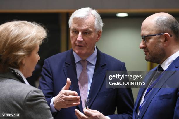European Union Chief Negotiator in charge of Brexit negotiations, Michel Barnier attends a General affairs council debate on the article 50...