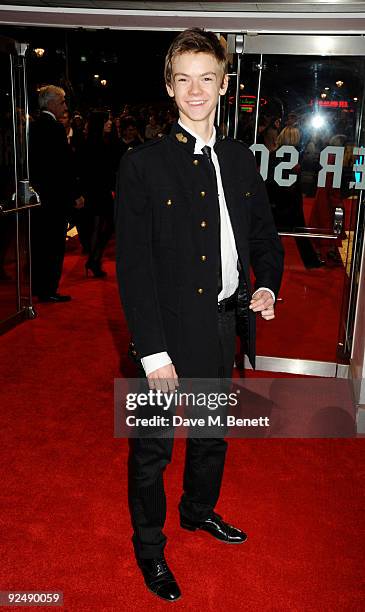 Thomas Sangster arrives at the premiere of 'Nowhere Boy' during the closing night gala of the Times BFI London Film Festival, at the Odeon Leicester...