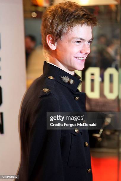 Thomas Sangster attends the closing gala premiere of Nowhere Boy during the The Times BFI London Film Festival held at the Odeon Leicester Square on...