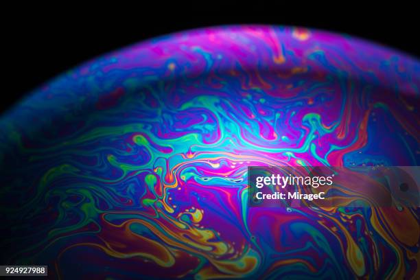 colorful soap bubble surface - mixing stock pictures, royalty-free photos & images