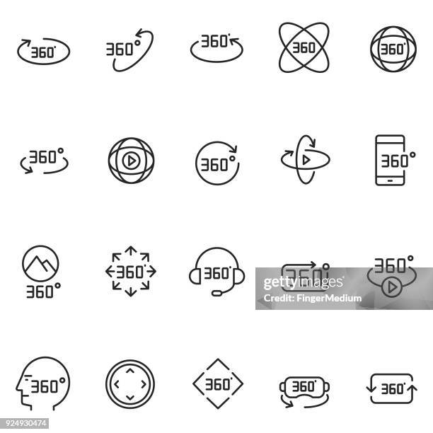 virtual reality icon - wide angle stock illustrations