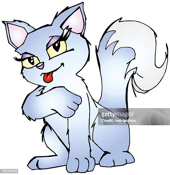 illustrations, cliparts, dessins animés et icônes de kitty - rodrigofoca