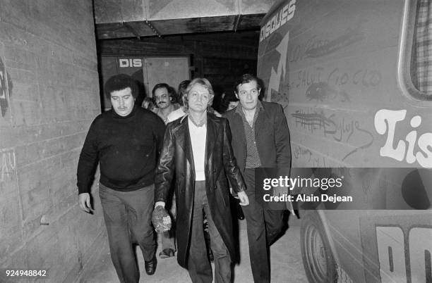 Brussels - French singer Claude François bids farewell to the scene, January 1974