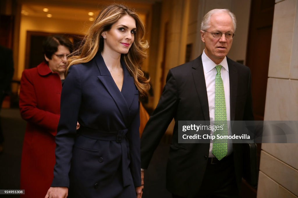 White House Communications Director Hope Hicks Is Interviewed By House Intelligence Committee During Russian Investigation