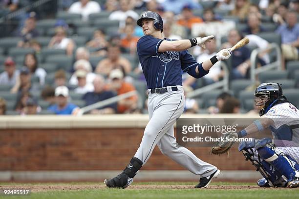 Tampa Bay Rays Evan Longoria in action, at bat vs New York Mets. Flushing, NY 6/21/2009 CREDIT: Chuck Solomon