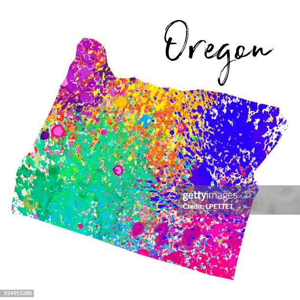 ilustrações de stock, clip art, desenhos animados e ícones de oregon - oregon estado dos eua