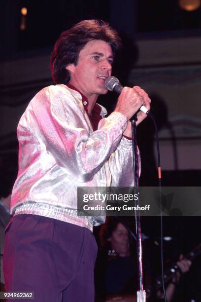 American Rock musician Ricky Nelson performs onstage at the Ritz, New York, New York, February 24, 1981.