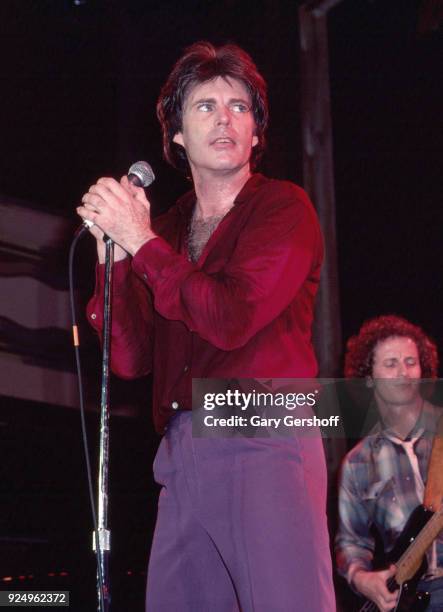 American Rock musician Ricky Nelson performs onstage at the Ritz, New York, New York, February 24, 1981.