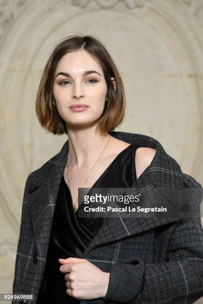 Laura Love attends the Christian Dior show as part of the Paris Fashion Week Womenswear Fall/Winter 2018/2019 on February 27, 2018 in Paris, France.