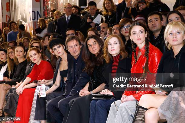 Olga Kurylenko, Emmanuelle Devos, Zoey Deutch, Cara Delevingne, CEO of Dior Pietro Beccari, his wife Elisabetta, Isabelle Huppert and Charlotte Le...