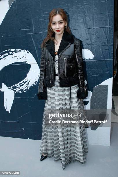 AngelaBaby attends the Christian Dior show as part of the Paris Fashion Week Womenswear Fall/Winter 2018/2019 on February 27, 2018 in Paris, France.