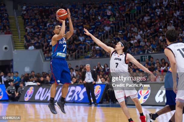 Jayson Castro - William of Gilas Pilipinas on his pull up jumper against R. Shinoyama of Akatsuki Japan. Jayson Castro - William finished the game...