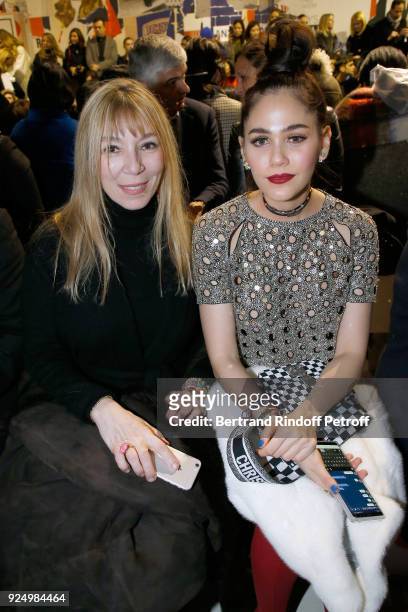 Victoire de Castellane and Chompoo attend the Christian Dior show as part of the Paris Fashion Week Womenswear Fall/Winter 2018/2019 on February 27,...