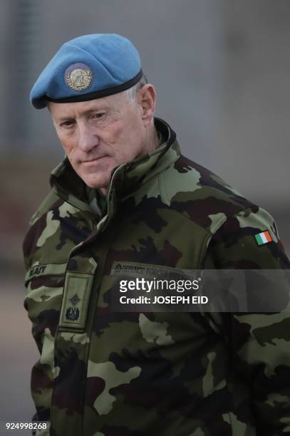 Head of Mission and Force Commander of the United Nations Interim Force in Lebanon , Major General Michael Beary of Ireland is seen at the UNIFIL...