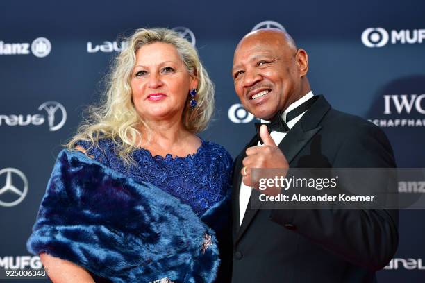 Laureus Academy member Marvin Hagler attends the 2018 Laureus World Sports Awards at Salle des Etoiles, Sporting Monte-Carlo on February 27, 2018 in...