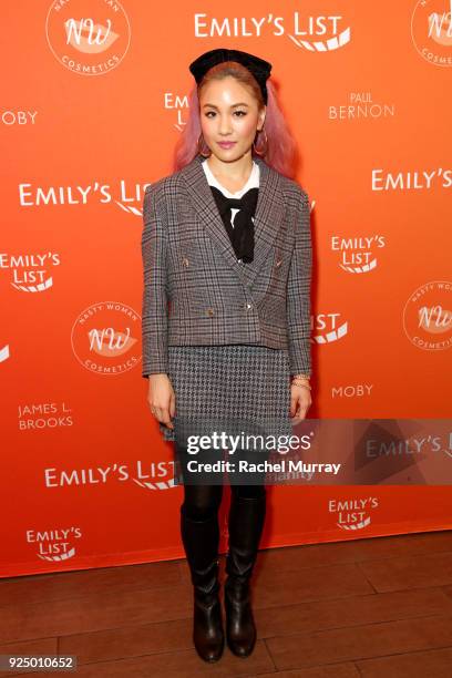 Constance Wu attends EMILY's List's "Resist, Run, Win" Pre-Oscars Brunch on February 27, 2018 in Los Angeles, California.