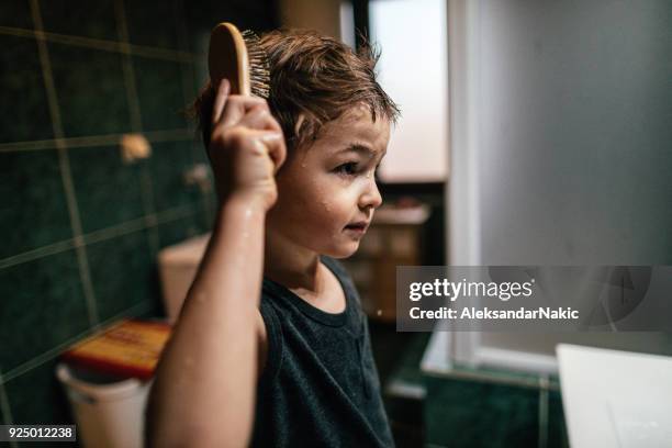 morning hygiene - combing stock pictures, royalty-free photos & images