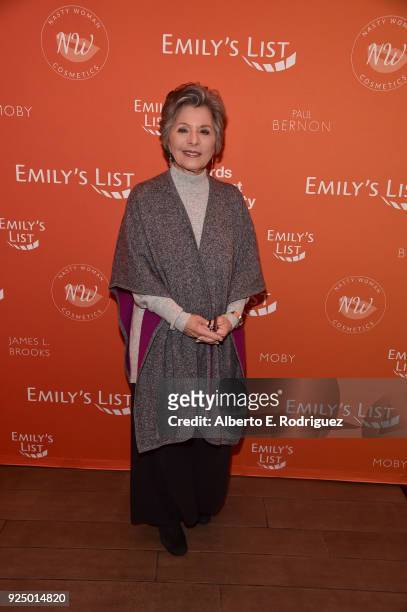 Former U.S. Senator Barbara Boxer attends EMILY's List Pre-Oscars Brunch and Panel on February 27, 2018 in Los Angeles, California.