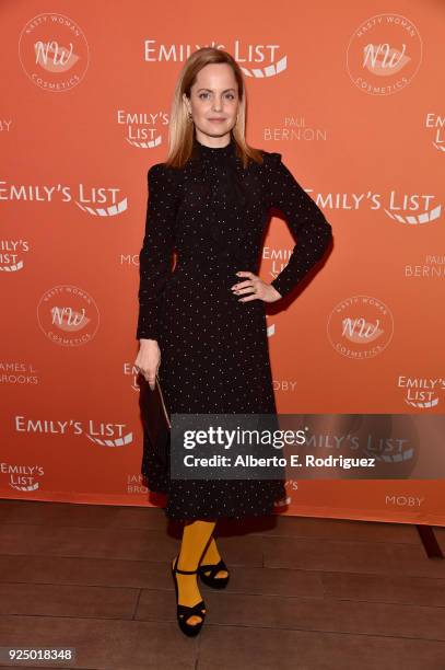 Mena Suvari attends EMILY's List Pre-Oscars Brunch and Panel on February 27, 2018 in Los Angeles, California.