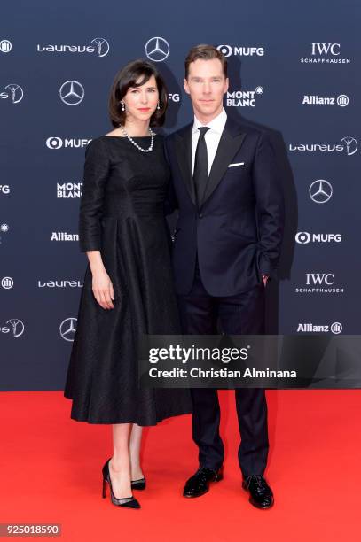 Benedict Cumberbatch and wife Sophie Hunter attend the 2018 Laureus World Sports Awards at Salle des Etoiles, Sporting Monte-Carlo on February 27,...