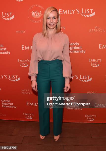 Chelsea Handler attends EMILY's List Pre-Oscars Brunch and Panel on February 27, 2018 in Los Angeles, California.