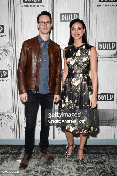 Cory Michael Smith and Morena Baccarin visit Build to discuss the TV series "Gotham" at Build Studio on February 27, 2018 in New York City.