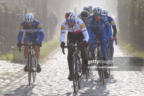 50th Grand Prix Le Samyn 2018 Zdenek Stybar of Czech Republic / Niki Terpstra of the Netherlands / Florian Senechal of France / Cobbles / Quaregnon -...