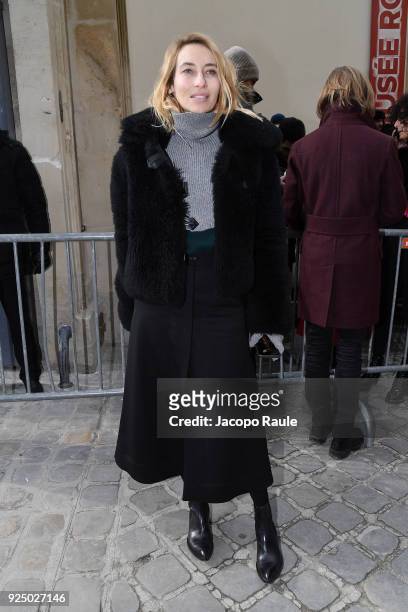 Alexandra Golovanoff is seen arriving at Dior Fashion Show during Paris Fashion Week Womenswear Fall/Winter 2018/2019 on February 27, 2018 in Paris,...