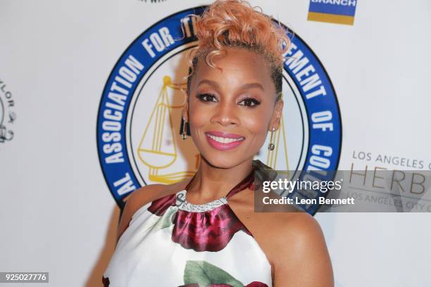 Actress Anika Noni Rose attends the 27th Annual NAACP Theatre Awards at Millennium Biltmore Hotel on February 26, 2018 in Los Angeles, California.