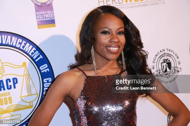 Keverlie Herron attends the 27th Annual NAACP Theatre Awards at Millennium Biltmore Hotel on February 26, 2018 in Los Angeles, California.