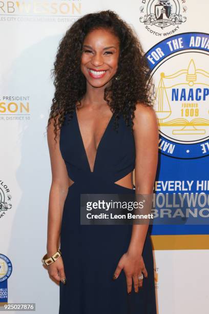 Actress Donna Simone Johnson attends the 27th Annual NAACP Theatre Awards at Millennium Biltmore Hotel on February 26, 2018 in Los Angeles,...