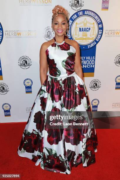 Actress Anika Noni Rose attends the 27th Annual NAACP Theatre Awards at Millennium Biltmore Hotel on February 26, 2018 in Los Angeles, California.