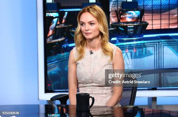 Actress Heather Graham visits "Countdown To Closing Bell With Liz Claman" at Fox Business Network studios on February 27, 2018 in New York City.