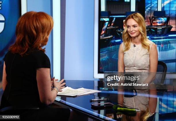 Actress Heather Graham visits "Countdown To Closing Bell With Liz Claman" at Fox Business Network studios on February 27, 2018 in New York City.