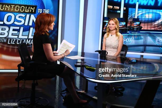 Actress Heather Graham visits "Countdown To Closing Bell With Liz Claman" at Fox Business Network studios on February 27, 2018 in New York City.
