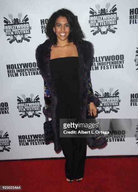 Sloan Morgan Segal attends the 17th Annual Hollywood Reel Independent Film Festival Award Ceremony Red Carpet Event held at Regal Cinemas L.A. LIVE...
