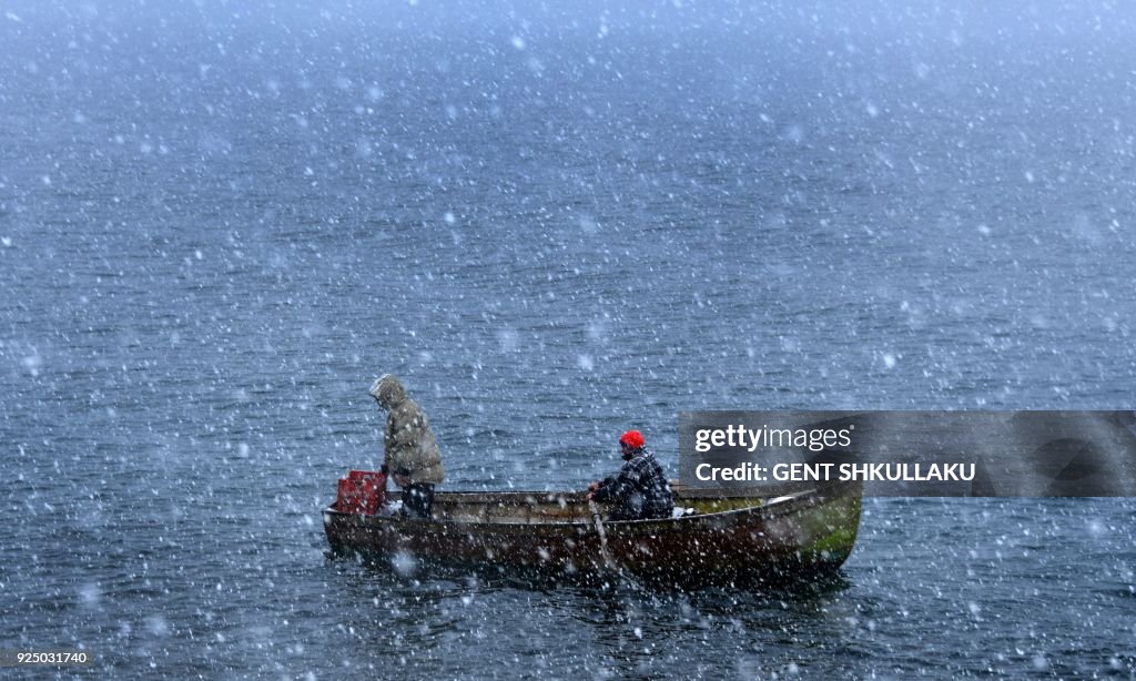 ALBANIA-EUROPE-WEATHER-SNOW