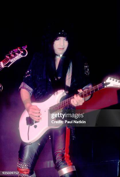 Mick Mars of Motley Crue performs at the Alpine Valley Music Theater in East Troy, Wisconsin, August 18, 1985.