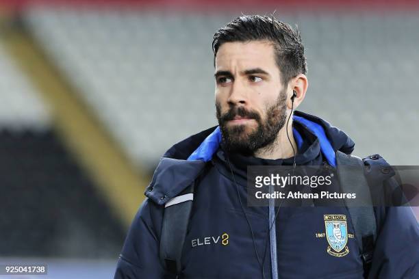 Frederico Venancio of Sheffield Wednesday arrives prior to the game during The Emirates FA Cup Fifth Round Replay match between Swansea City and...