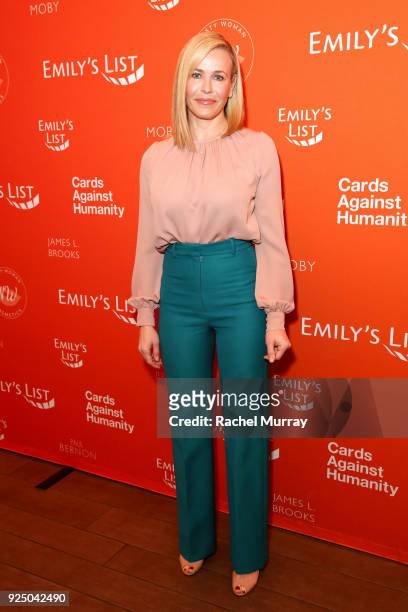 Chelsea Handler attends EMILY's List's "Resist, Run, Win" Pre-Oscars Brunch on February 27, 2018 in Los Angeles, California.