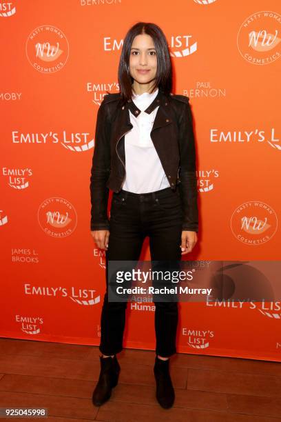 Julia Jones attends EMILY's List's "Resist, Run, Win" Pre-Oscars Brunch on February 27, 2018 in Los Angeles, California.