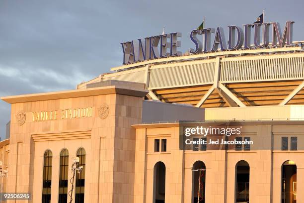 General view of the exterior of Yankee Stadium prior to Game Two of the 2009 MLB World Series between the New York Yankees and the Philadelphia...