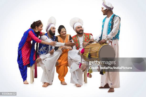 sikh people posing - people celebrate lohri festival bildbanksfoton och bilder